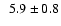 $\phantom{1}5.9\pm0.8$