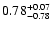 $\rm0.78^{+0.07}_{-0.78}$