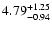 $\rm 4.79^{+1.25}_{-0.94}$