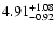 $\rm 4.91^{+1.08}_{-0.92}$