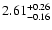 $\rm 2.61^{+0.26}_{-0.16}$
