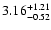 $\rm 3.16^{+1.21}_{-0.52}$