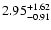 $\rm 2.95^{+1.62}_{-0.91}$