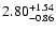 $\rm 2.80^{+1.54}_{-0.86}$
