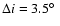 $\Delta i=3.5\hbox{$^\circ$ }$