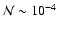 ${\cal N}\sim10^{-4}$
