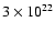 $3\times10^{22}$