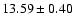 $13.59\pm0.40$