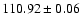$110.92\pm0.06$