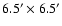$6.5'\times 6.5'$