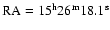 $\rm RA=15^h26^m18.1^s$
