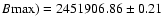 $B \rm max)=2451906.86 \pm 0.21$