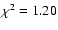 $\chi^2=1.20$
