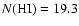 $N{\rm (HI)} =
19.3$