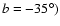 ${\it b} =-35^{\circ})$