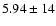 $5.94\pm 14$