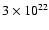 $3\times 10^{22}$
