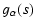 $\displaystyle g_{\alpha}(s)$