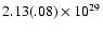 $2.13(.08)\times10^{29}$