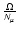 $\frac{\Omega}{N_\mu}$