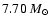 $7.70~M_\odot$