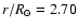 $r/{R_{\odot}}= 2.70$