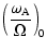 $\displaystyle %
\left(\frac{\omega_{\rm A}}{\Omega}\right)_0$