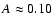 $A \approx 0.10$