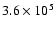 $3.6\times 10^5$