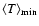 $\langle T\rangle_{\rm min}$