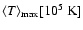 $\langle T\rangle_{\rm max} {\rm [10^5~K]} $