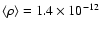 $\langle \rho \rangle = 1.4\times 10^{-12}$