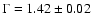 $\Gamma=1.42\pm0.02$