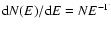 ${\rm d}N(E)/{\rm d}E=N E^{-\Gamma}$
