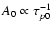 $A_0 \propto \tau_{p0}^{-1}$