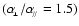 $\displaystyle({\alpha _{\!_\perp}}/{\alpha_{\!_{/\!/}}}=1.5)$
