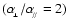 $\displaystyle({\alpha _{\!_\perp}}/{\alpha_{\!_{/\!/}}}=2)$