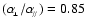 $(\alpha_{\!_\perp}/\alpha_{\!_{/\!/}})=0.85$