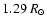 $1.29~R_{\odot}$