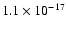$1.1\times 10^{-17}$