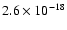 $2.6\times 10^{-18}$