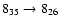$8_{35}\to 8_{26}$