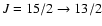 $J=15/2\to13/2$