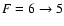 $F=6\to 5$