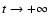 $t\rightarrow +\infty$