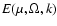 $E(\mu,\Omega,k)$