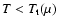 $T<T_{\rm t}(\mu)$