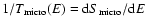$1/T_{\rm micro}(E)={\rm d}S_{\rm micro}/{\rm d}E$