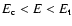 $E_{\rm c}<E<E_{\rm t}$