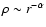 $\rho\sim r^{-\alpha}$